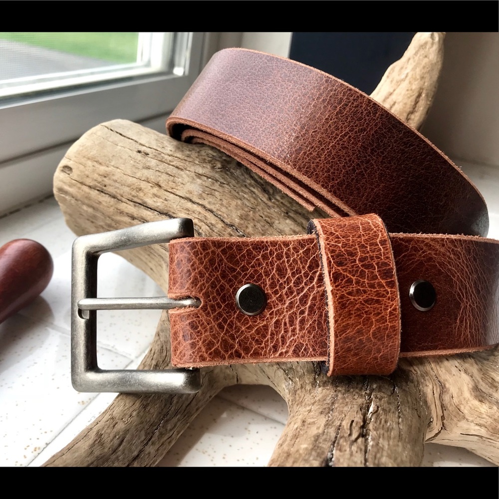 New Handmade Buffalo Leather Belt